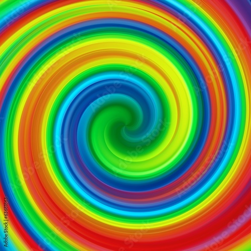 Abstract art swirl rainbow color paint background