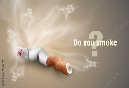 smoking cigarettes. anti smoking concept
