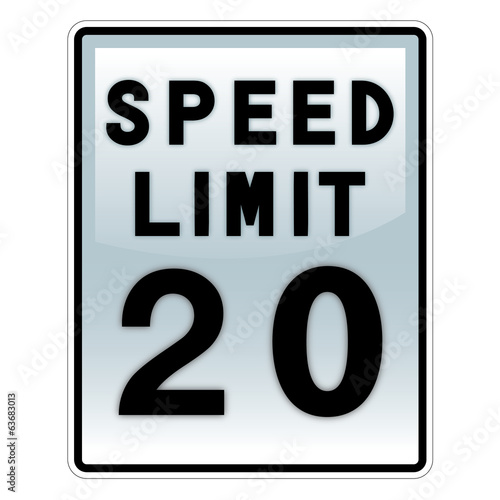speed limit road and traffic sign