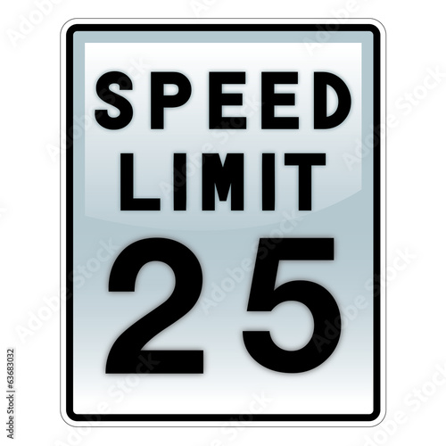 speed limit road and traffic sign