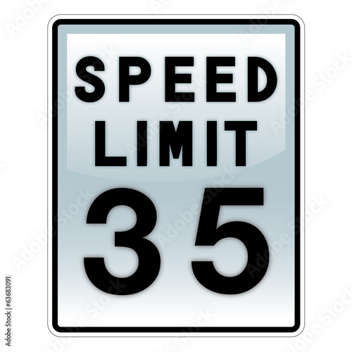 speed limit road and traffic sign