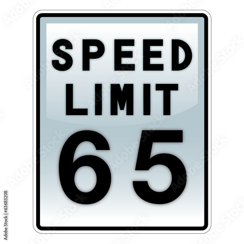 speed limit road and traffic sign