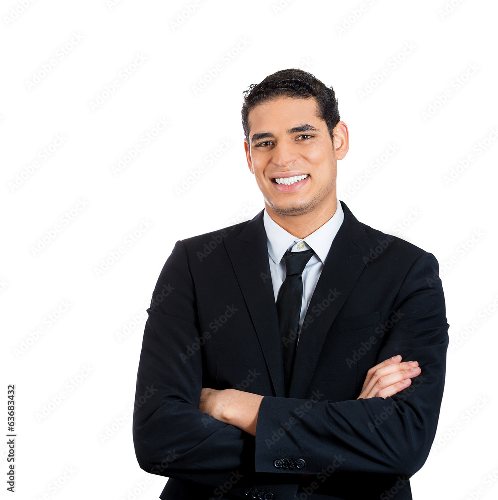 Headshot of smiling confident handsome businessman Headshot of smiling confident handsome businessman