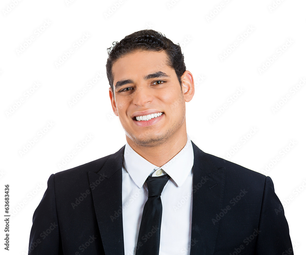 Headshot of smiling confident handsome businessman Headshot of smiling confident handsome businessman