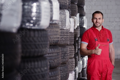 mechanic and tires