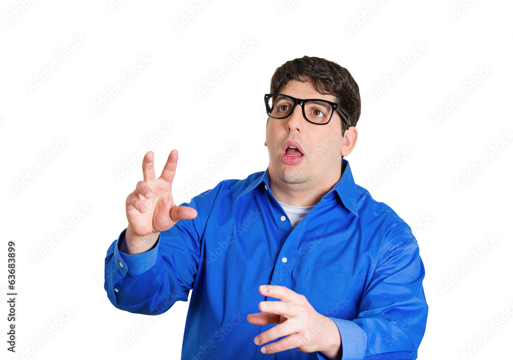 Hallucinating man Hallucinating man