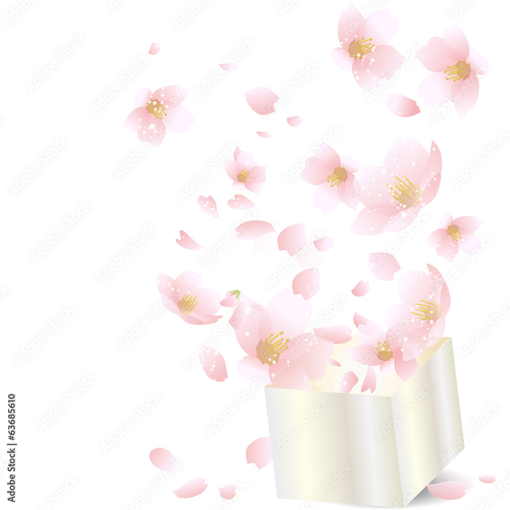 箱から飛び出す花びら Stock ベクター Adobe Stock 箱から飛び出す花びら Stock ベクター Adobe Stock