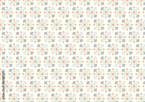 Triangle and Circle and Curve Cup Pattern on Pastel Background