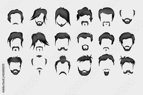 hair, mustache, beard