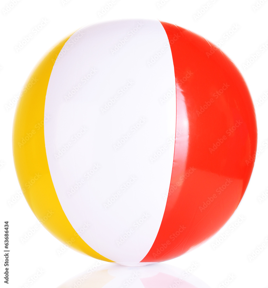 bright inflatable ball isolated on white bright inflatable ball isolated on white