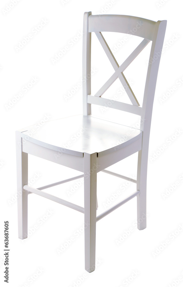 Old wooden chair, isolated on white Old wooden chair, isolated on white