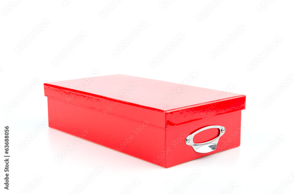 Red box isolated white background Red box isolated white background
