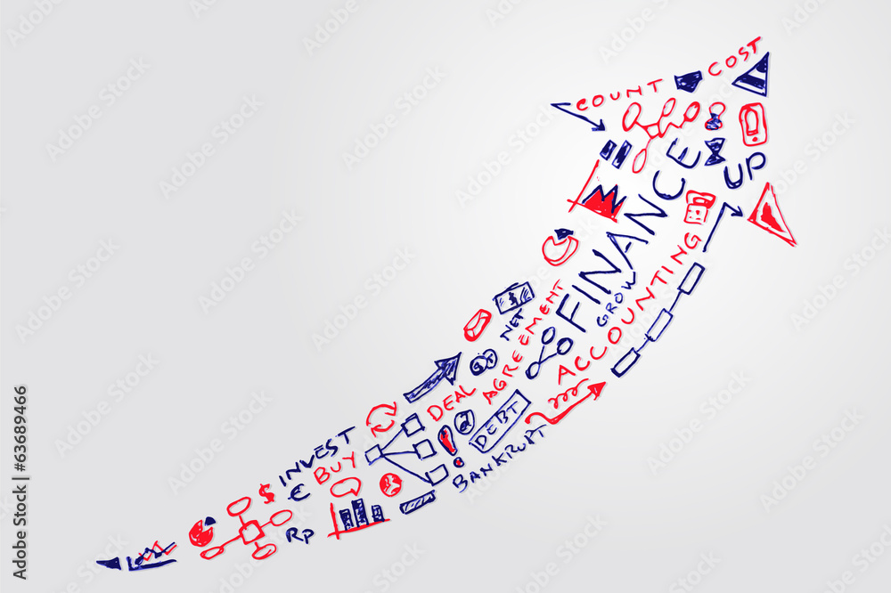 Obraz premium Finance and Accounting Arrow