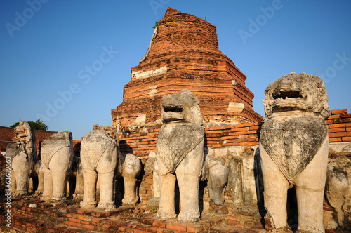 Old temple in Ayutthaya , Thailand