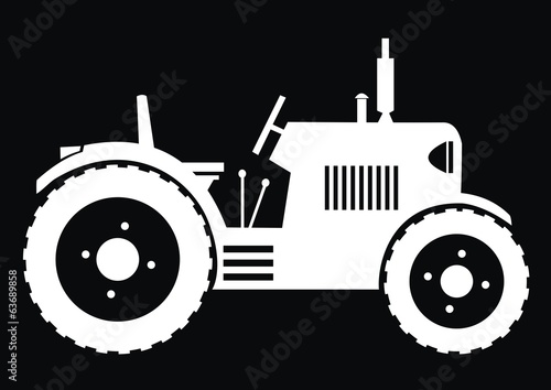 Tractor - black background