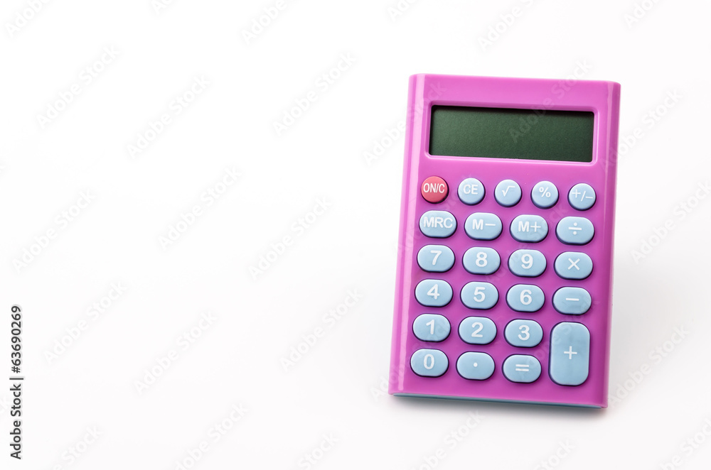 Calculator isolated white background Calculator isolated white background