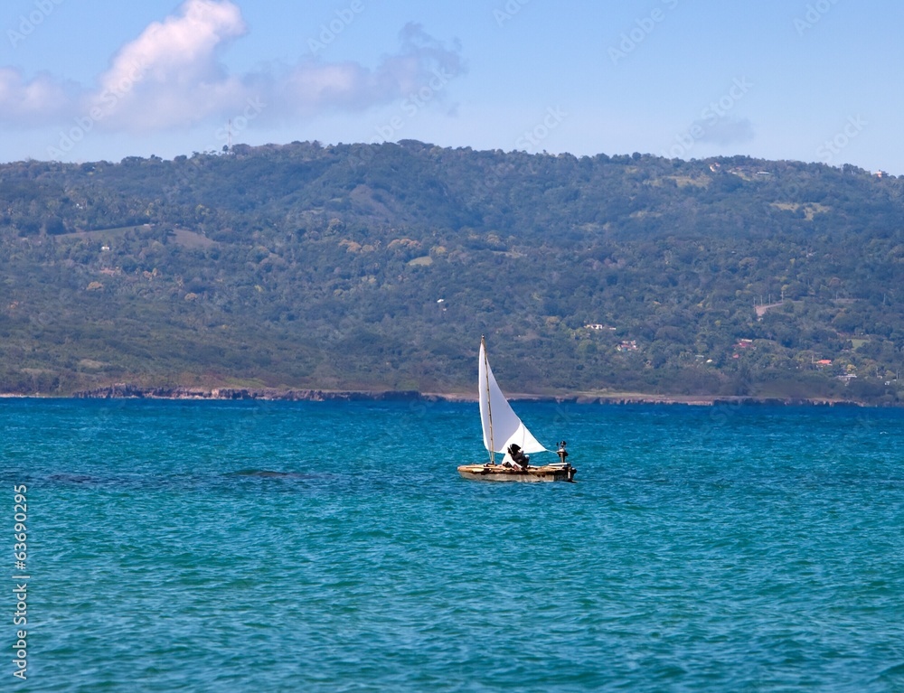 Obraz premium fishing boat in sea