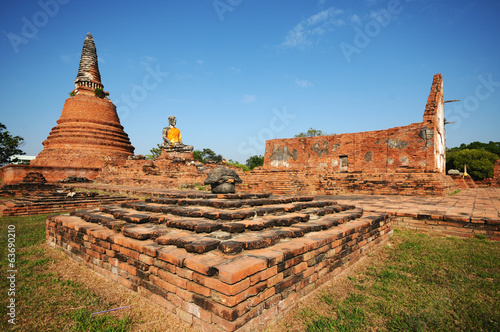 Old temple in Ayutthaya historical park, Thailand