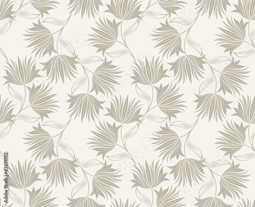 Seamless fancy floral wallpaper design