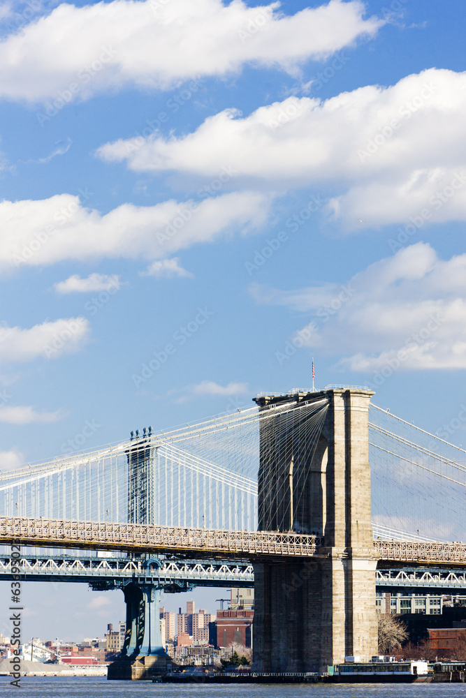 Brooklyn Bridge and Manhattan Bridge, New York City, USA Brooklyn Bridge and Manhattan Bridge, New York City, USA