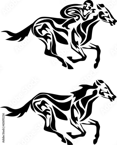 stylized running horse