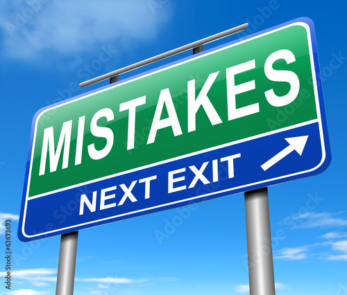 Konstfotografi Mistakes concept.