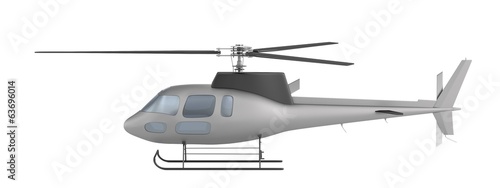 realistic 3d render of helicopter