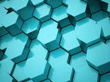 Blue hexagonal background concept