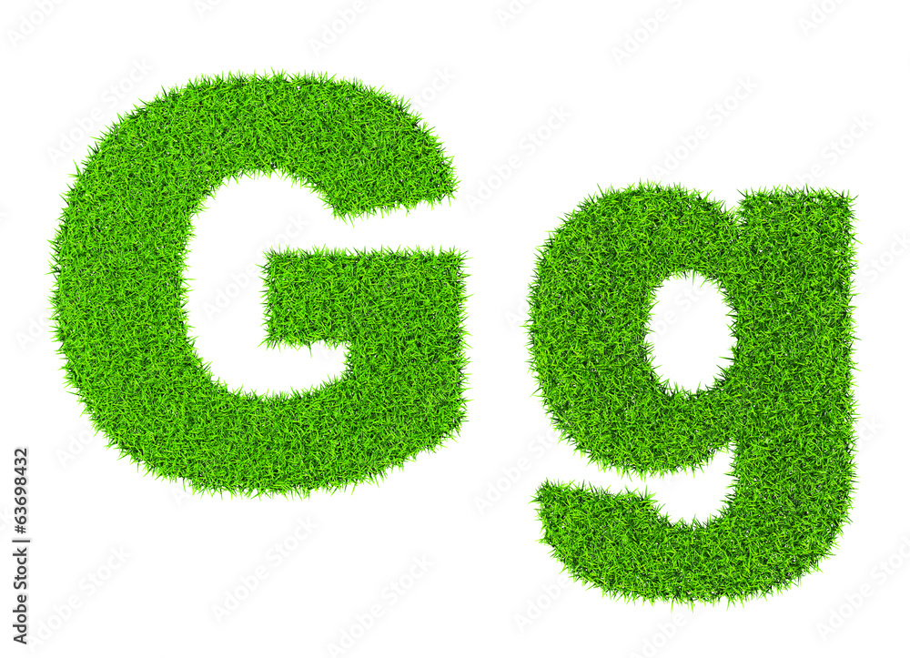 Grass letter G Grass letter G