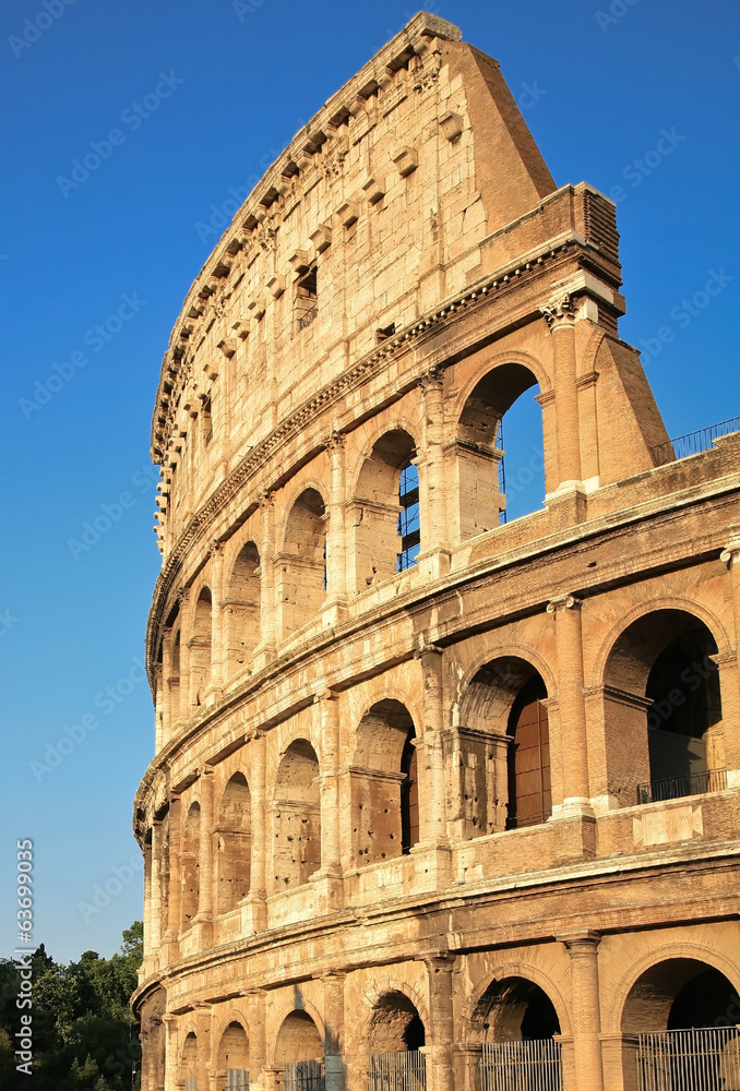 Colosseum - the world famous landmark in Rome Italy