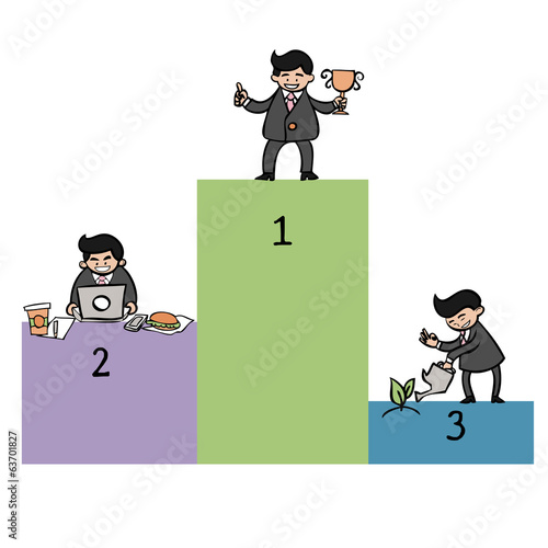 Businessman way to success