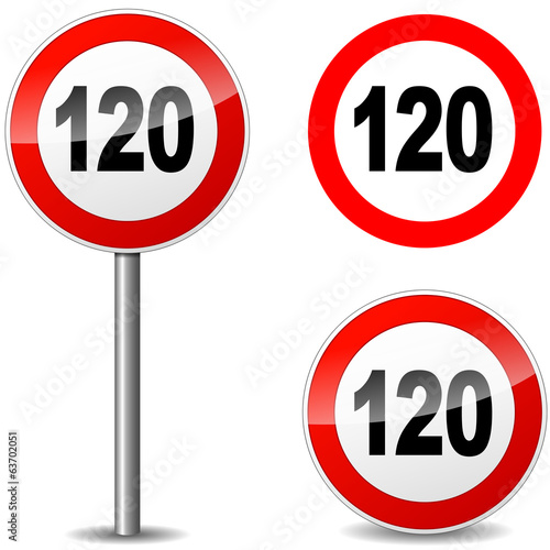Vector hundred twenty sign