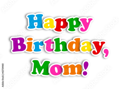 "HAPPY BIRTHDAY MOM" Card (party message congratulations mother)