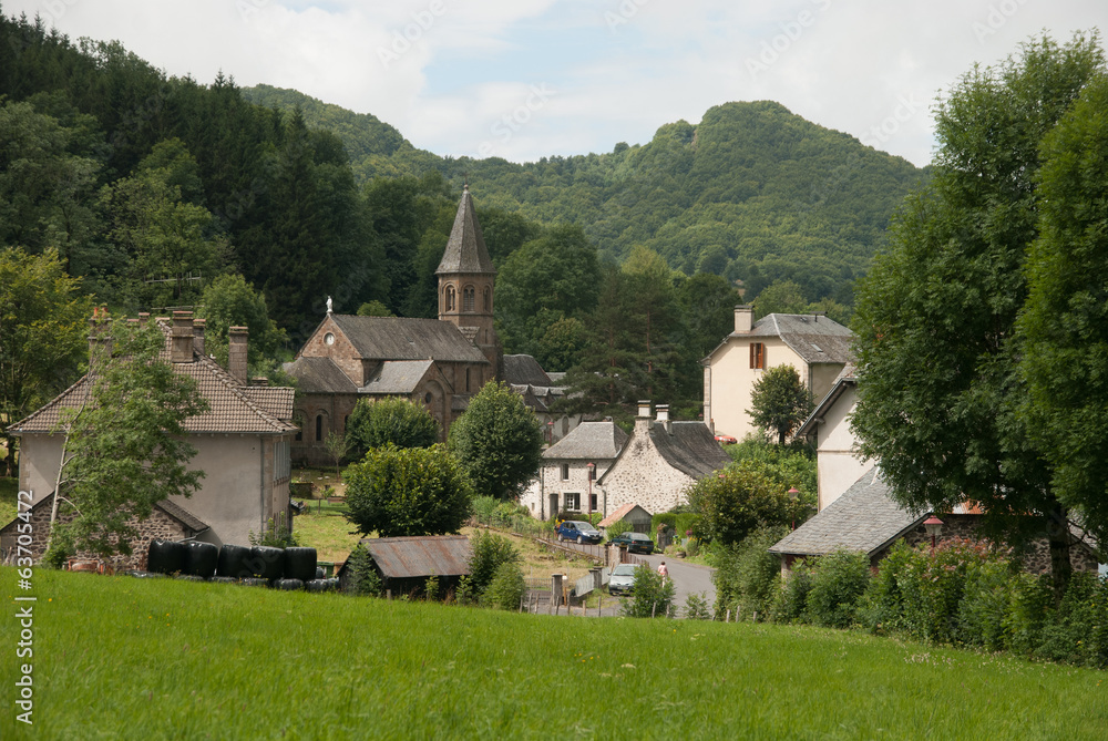 Mandailles village, Auvergne, France