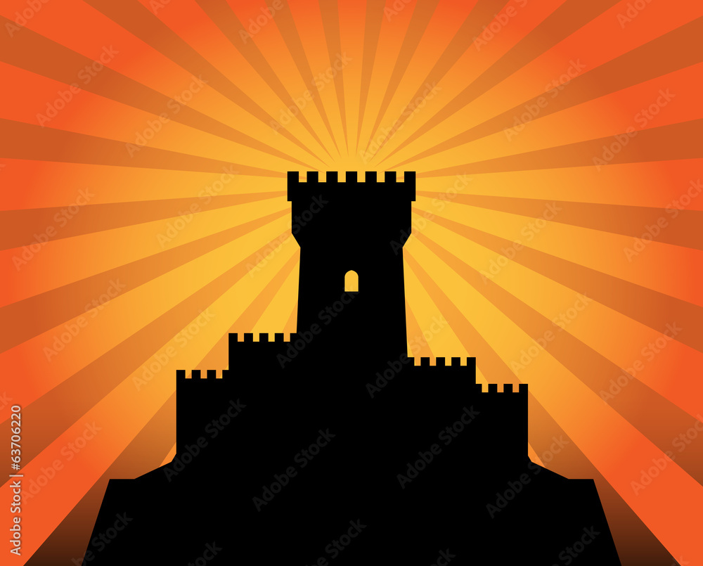 Obraz premium Castle abstract background, vector illustration
