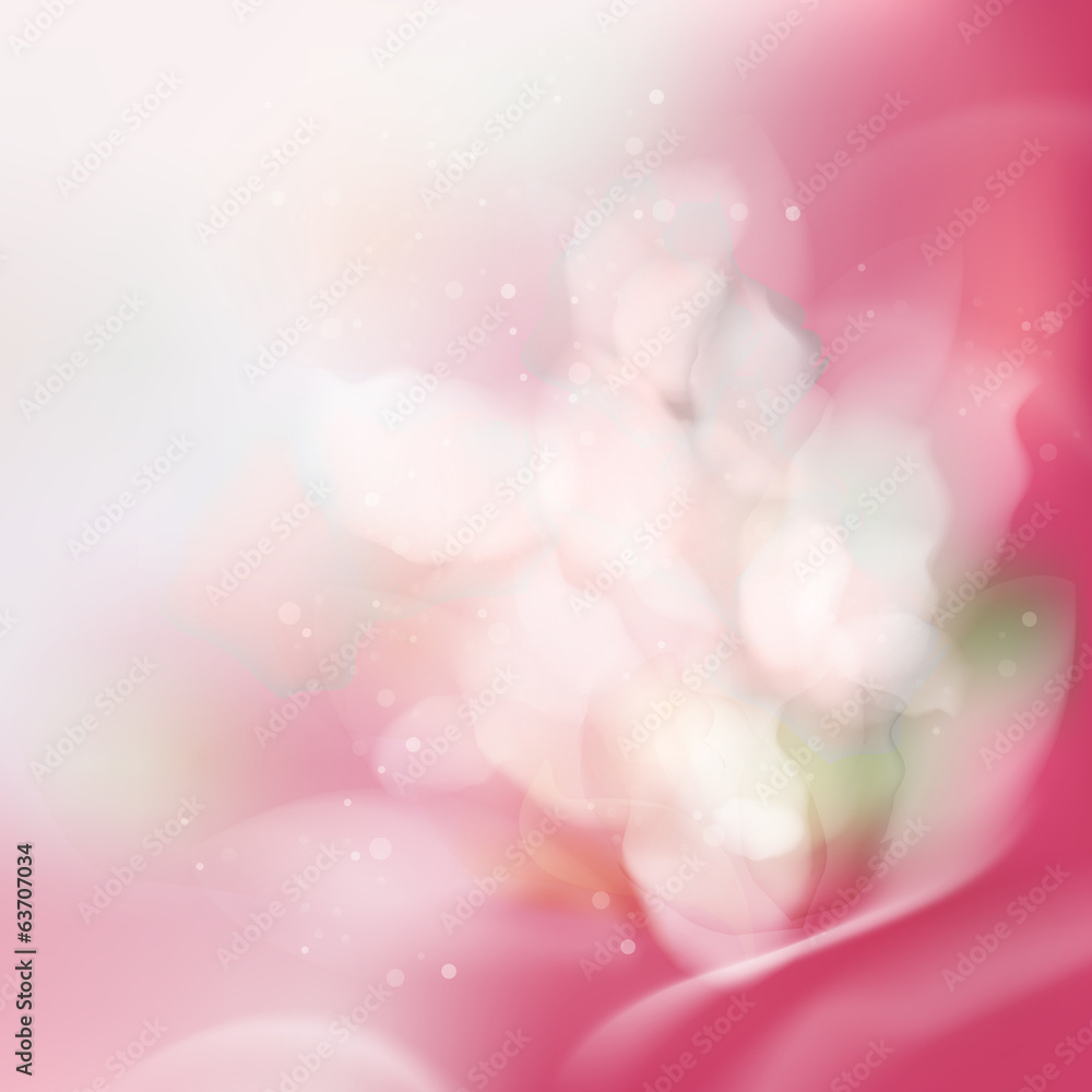 Abstract floral paint flow background, vector illustration