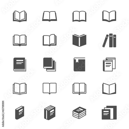 book flat icons