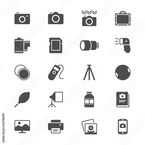 photography flat icons