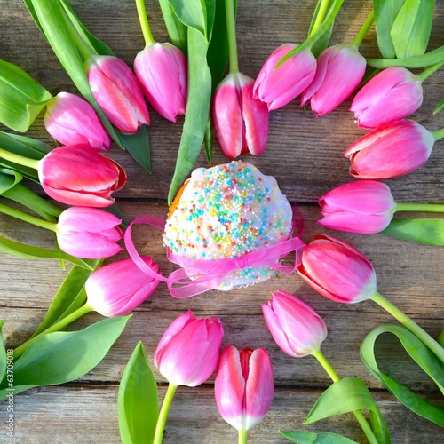 Blumenherz mit Muffin