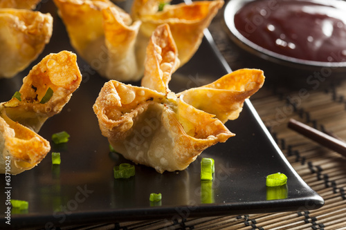 Asian Crab Rangoons with Sweet and Sour Sauce photo