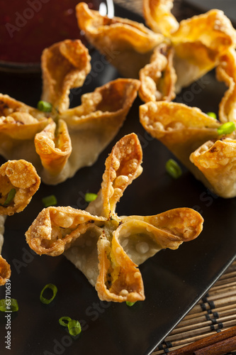 Asian Crab Rangoons with Sweet and Sour Sauce photo