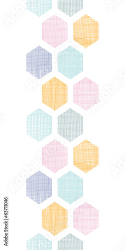 Abstract colorful honeycomb fabric textured vertical seamless