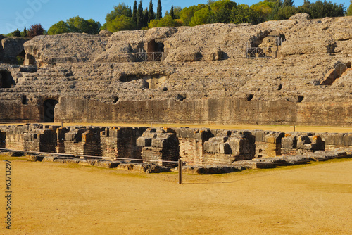 Roman amphitheatre in Italica, Seville photo