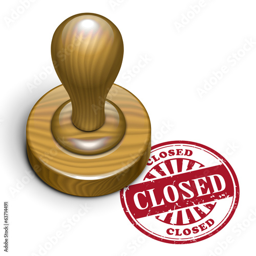 closed grunge rubber stamp