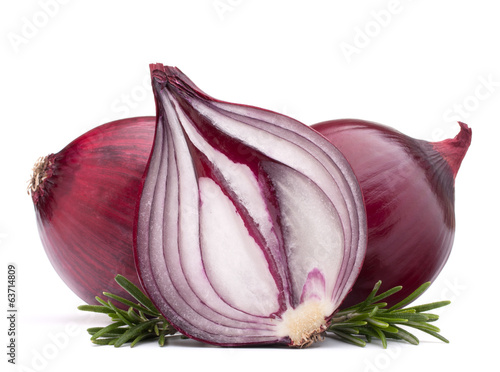 red onion and rosemary leaves