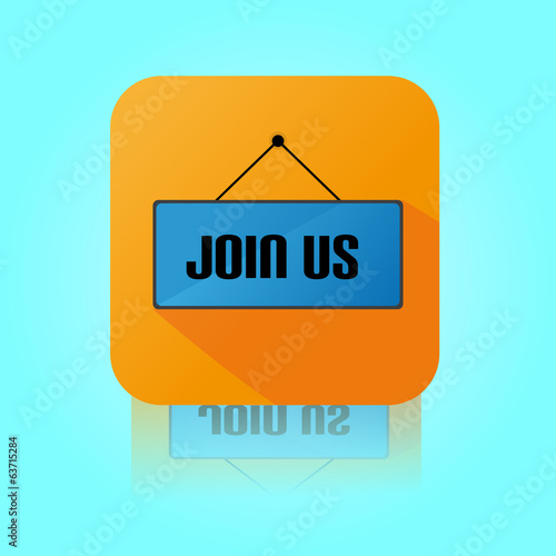 Flat Color Join Us Icon