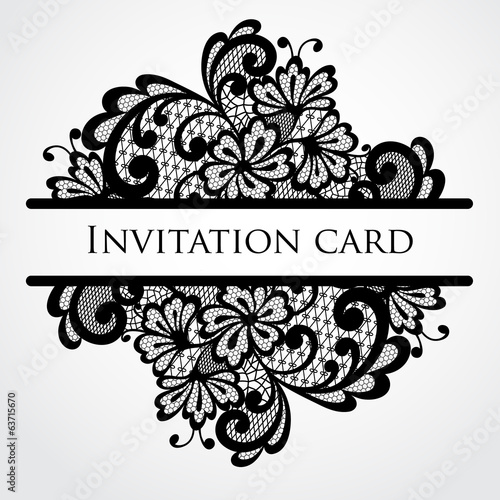 Vector lace card