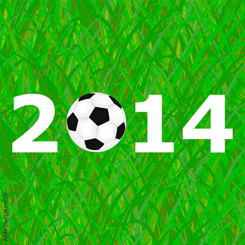 World Cup in 2014 against the background of grass