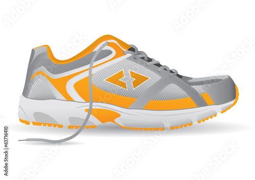Stylish Sneaker Sports Shoe Vector Illustration