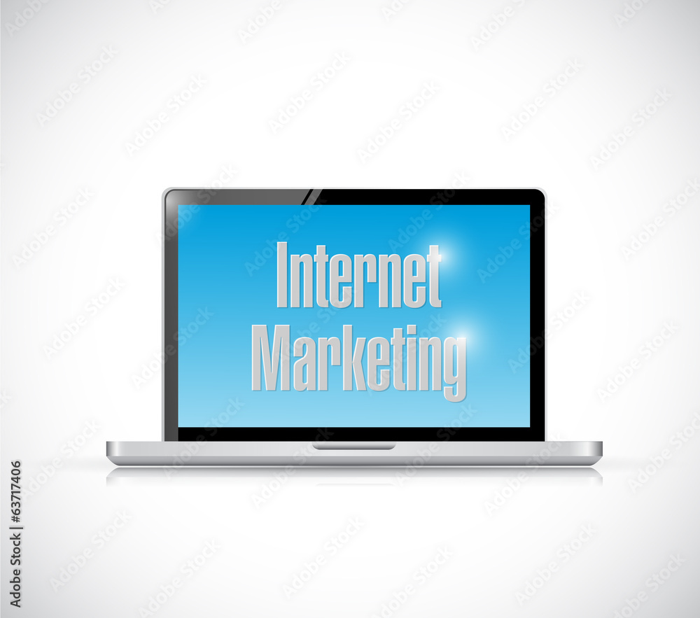 internet marketing on a computer laptop. internet marketing on a computer laptop.